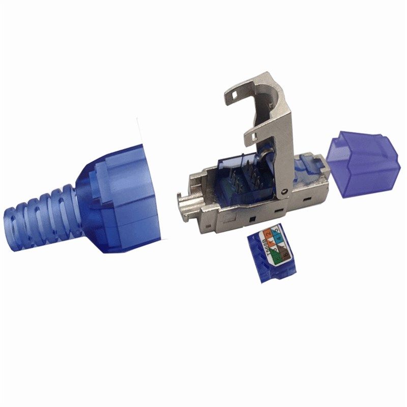 免压水晶头超五类免工具压接网线头非屏蔽家用六类免钳免打快速接