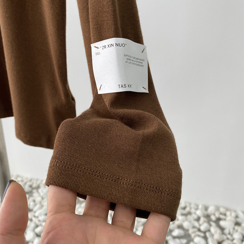 元熙6099-1春季新款洋气打底衫女宽松弹力长袖T恤带标内搭上衣潮