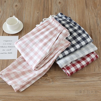 睡裤女长裤纯棉宽松居家裤单条大码休闲空调裤全棉春秋夏可外穿