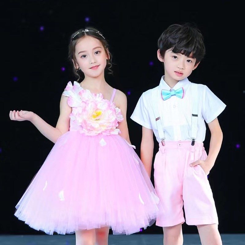 六一儿童节合唱演出服男童小学生朗诵礼服女童公主蓬蓬裙表演服装