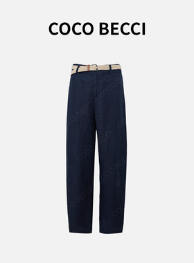 COCO BECCI【丝麻弯刀裤】莱赛尔亚麻混纺百搭休闲裤CFHHB261013