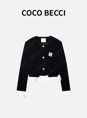 COCO BECCI【半岛情书】假两件外套YT24YW140004