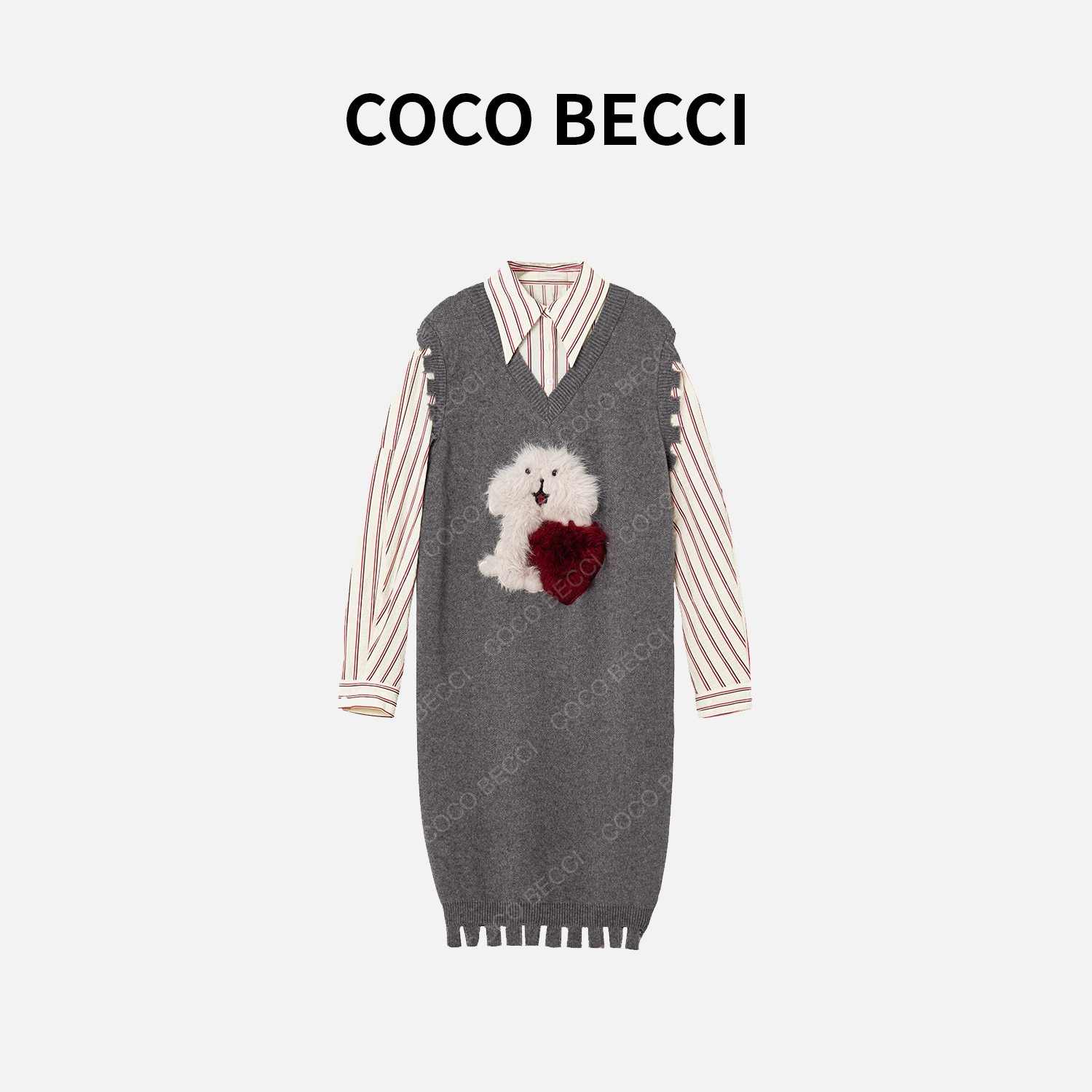可爱风H型裙绵羊毛COCOBECCI