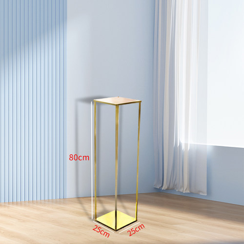 新款婚礼道具g婚庆路引花架铁艺几何方框假花立柱舞台布置装饰摆