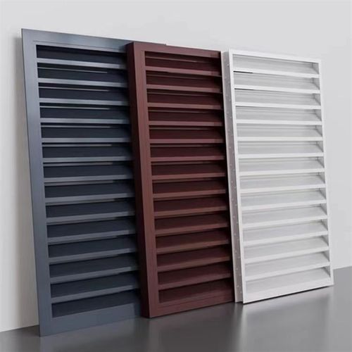 铝合金百叶窗通风口m外墙装饰美化透气防雨空调外机保护罩格栅围