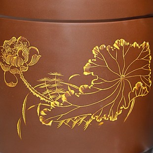 7斤茶罐 坭兴陶大茶叶罐 普洱茶罐子 防潮罐紫陶密封罐 六堡X茶装