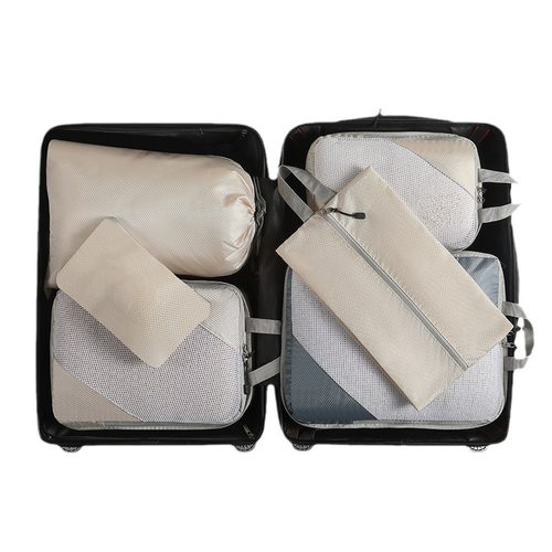 旅行压缩收纳袋六件套出差洗漱用品分H装衣物行李箱整理包收纳包