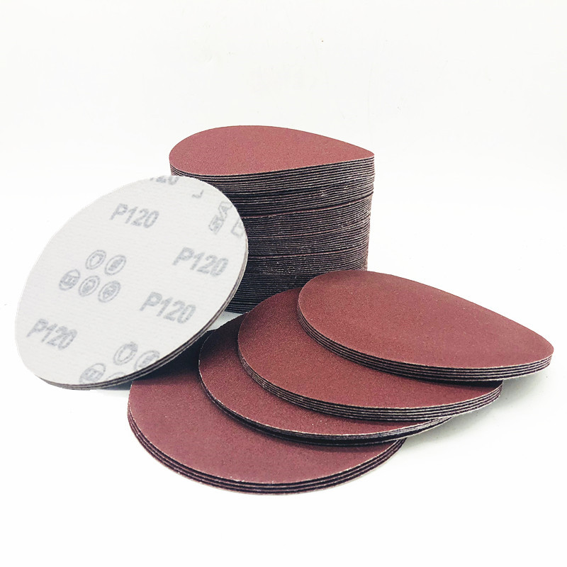 4寸5寸6寸7寸j9寸植绒砂纸片自粘圆盘背绒砂碟角磨机干磨机打磨片