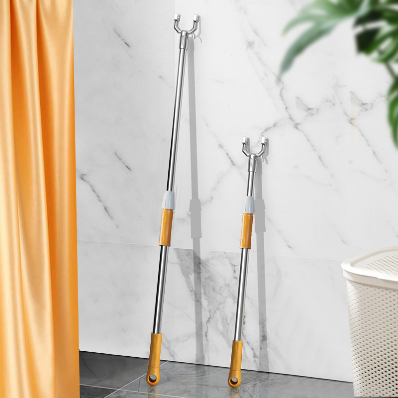 撑衣杆家用晾衣杆丫叉可伸缩不锈钢宿舍加长挑R挂衣取晒阳台衣叉