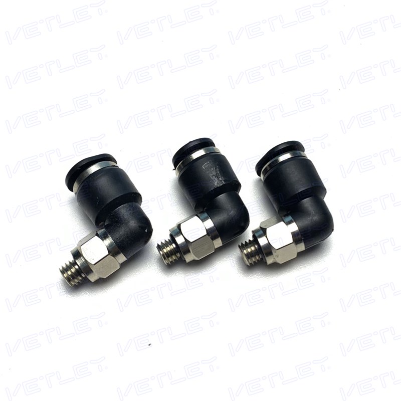 迷你快插气动管g L型螺纹气管接头 PL-C 3/4/6-M3/M5/M6 迷你接头