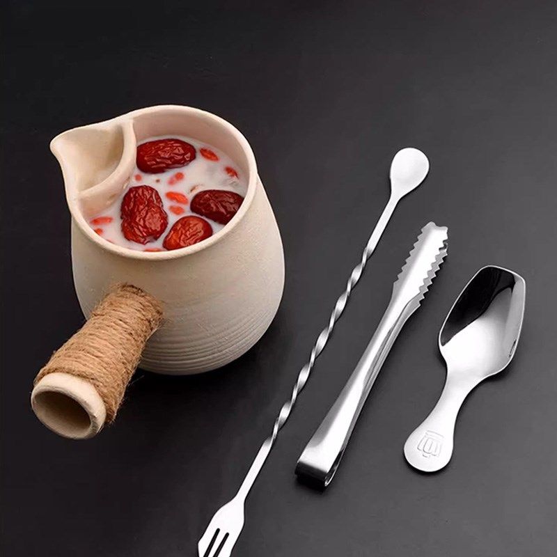 围炉煮茶配件工具夹子器具全套装勺子罐J罐烤奶三件套炒茶勺搅拌