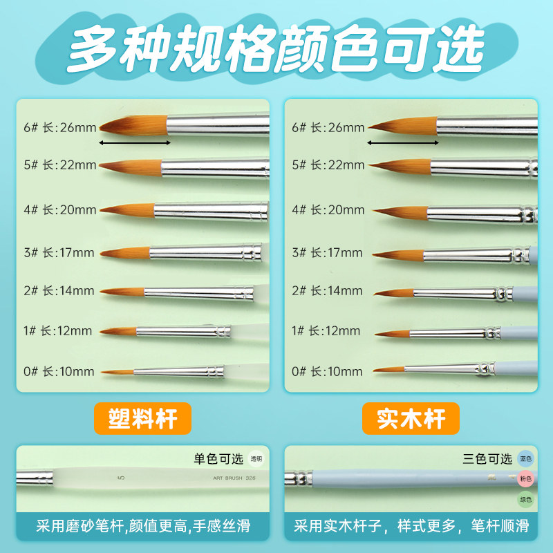 水彩笔毛笔水粉画笔画笔美术生专用尼龙水彩笔刷子丙烯油画颜料工,文具电教/文化用品/商务用品,水彩笔,淘宝优惠券,粉丝福利购,淘宝优惠卷