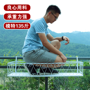 花架置物架阳台室外多肉r铁艺窗台花盆挂架栏杆绿萝悬挂式盆栽架