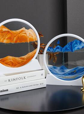 轻奢装饰品流沙画摆件家居客厅酒柜办公室桌面摆台卧室工艺品摆件