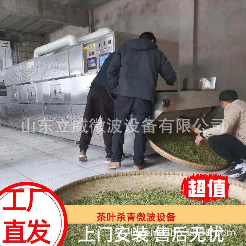小型金银花茶叶光波烘干杀青设备隧道式茶叶杀青机