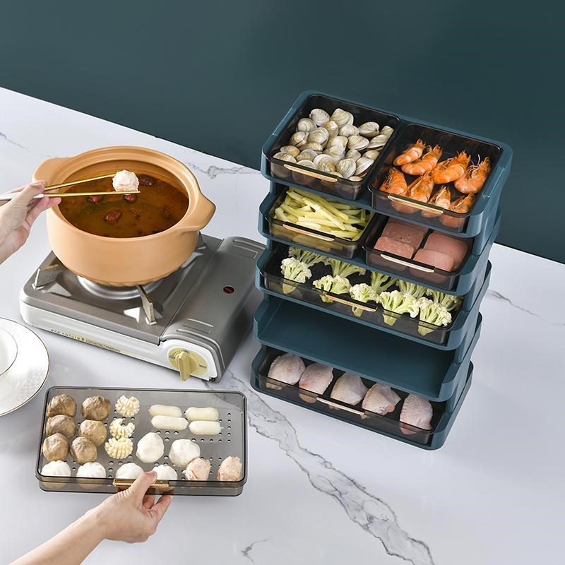 配菜盘多层置物架厨房厨房大全功能火锅备菜盘火R锅配菜盘收纳神