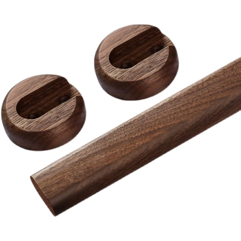 定制尺寸黑胡桃纯实木挂衣t杆衣柜杆免打孔衣橱内横杆挂杆木质橱,基础建材,衣杆,淘宝优惠券,粉丝福利购,淘宝优惠卷