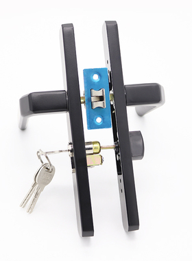 卫生间门锁黑色窄面孔距110mm130洗手间铝N合金平开门家用锁具配