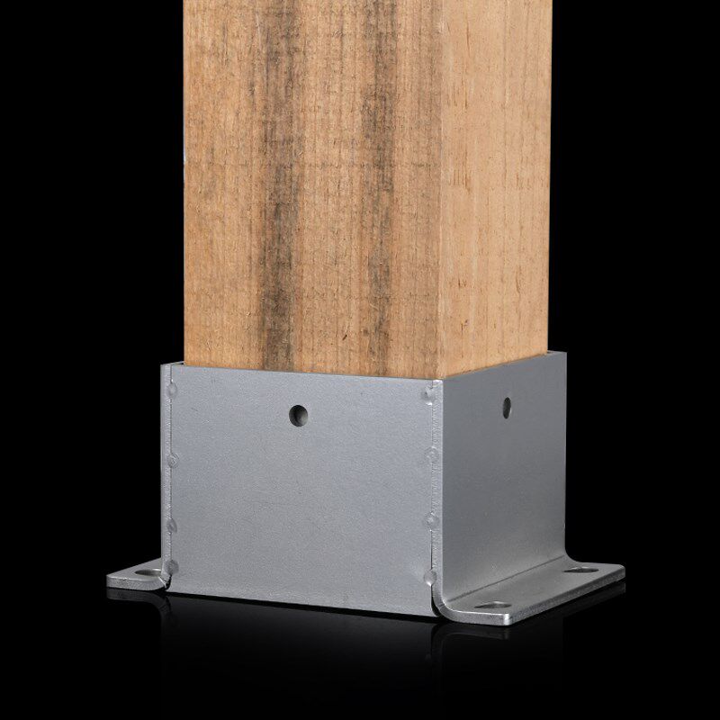 木柱子脚套防腐固定底座葡萄架立柱铁镀锌不锈钢T套筒连接件角码