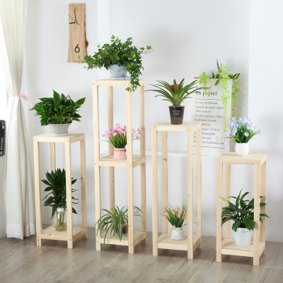 花架子客厅阳台实木质多层室内吊兰单个中式落地式V置物绿萝花盆