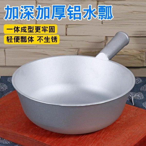 一体成型加厚老式铝水瓢家用舀水勺子厨房耐高温水漂长柄打水勺瓢,厨房/烹饪用具,水舀/水瓢,淘宝优惠券,粉丝福利购,淘宝优惠卷