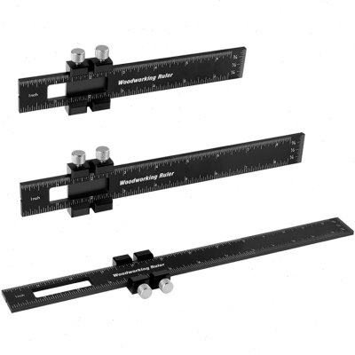 黑色木工定位尺20厘米标线尺8寸铝方标尺档位块T型轨道划线卡尺,五金/工具,量规,淘宝优惠券,粉丝福利购,淘宝优惠卷