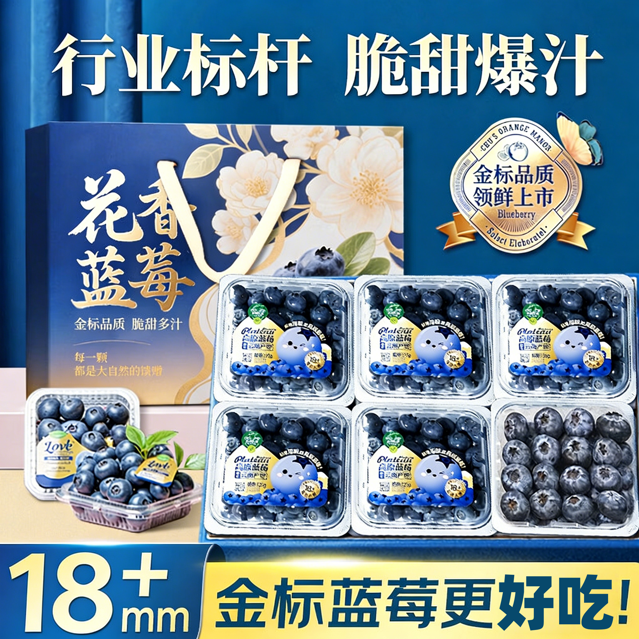 云南高山蓝莓新鲜鲜果高端水果当季蓝梅云高山怡颗南孕妇水果