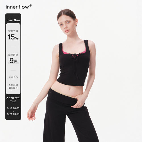 INNERFLOW6.15 20点 新品9折 黑色撞玫红色背心