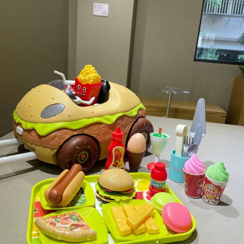 大号欧美儿童过家家厨房玩具汉堡烧烤煮饭做饭厨具售卖车餐具,玩具/童车/益智/积木/模型,过家家玩具,淘宝优惠券,粉丝福利购,淘宝优惠卷