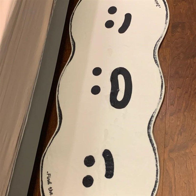 表情图案家用卧室长条床边毯阳台飘窗垫隔凉仿羊绒地毯,居家布艺,床边毯,淘宝优惠券,粉丝福利购,淘宝优惠卷