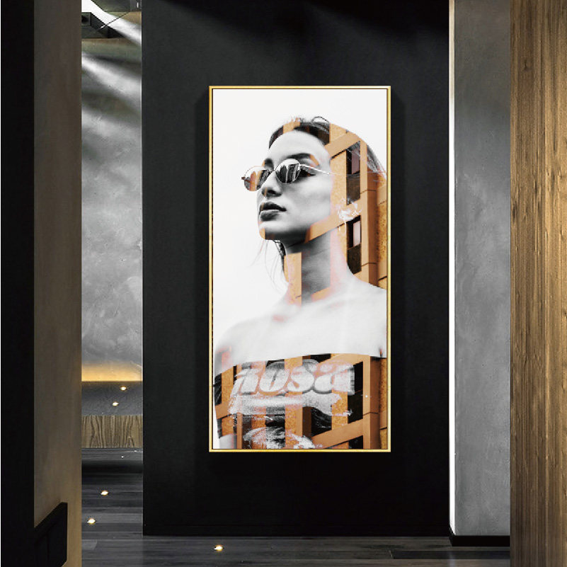 眼镜店画简约验光室背景墙挂画陈列视光中心端壁画海报