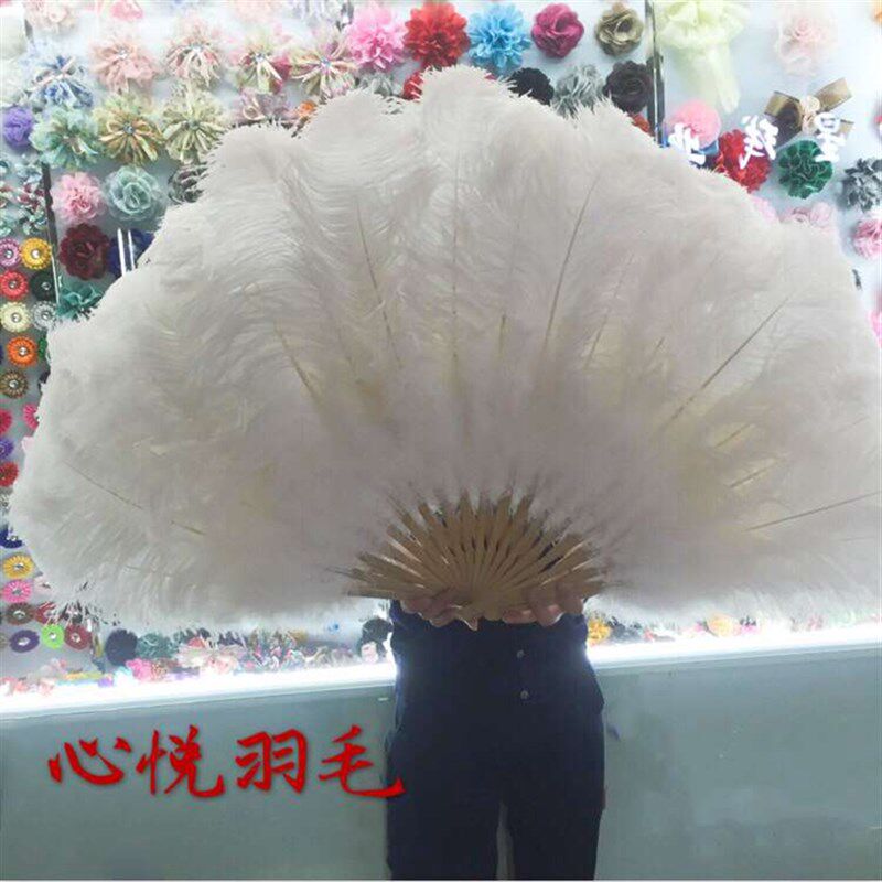 端鸵鸟羽毛绒毛扇超演出舞蹈羽毛扇 颜色