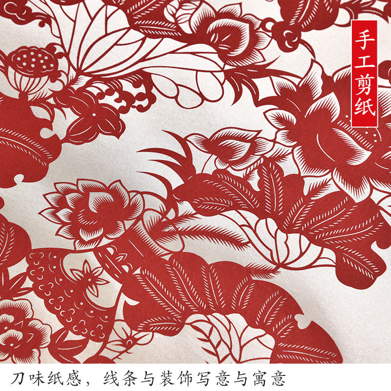 丝绸画剪纸画画送老外的中国特色外事品中国风出国品