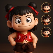 哪咤变脸玩具玩偶正版 钥匙扣小挂件摆件周边表情包公仔手办2025年