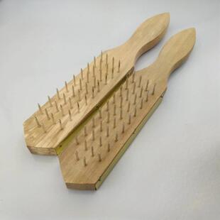 【新品】实木加厚钢钉刷鱼鳞刷钢刷鱼鳞刨刮鱼鳞器杀鱼刀鱼刷包邮