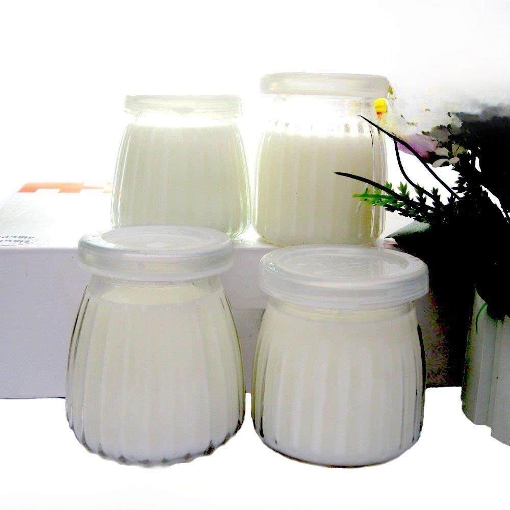 200ml毫升150果冻燕窝100ml双皮奶小孩布丁瓶酸奶瓶杯带盖玻璃瓶