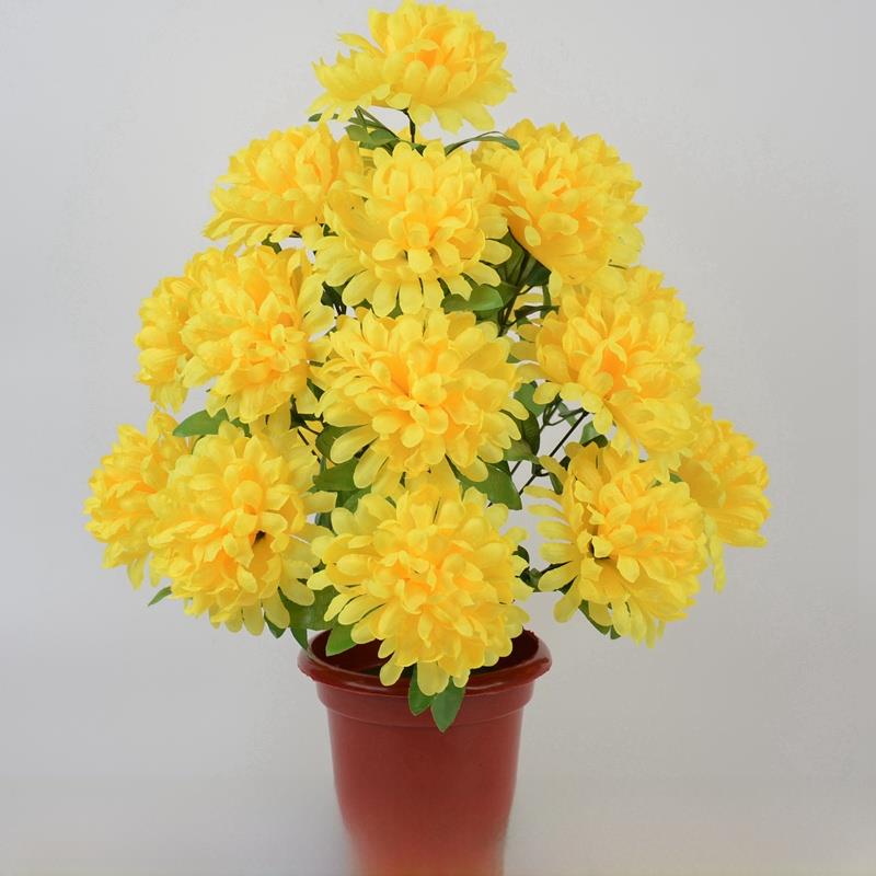 祭品扫墓人工18头菊清明墓纪念墓地墓地农家院嫁接放置塑料人造花
