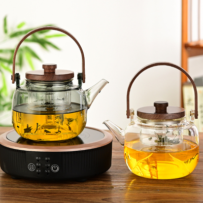 泡茶壶玻璃茶壶泡茶家用茶具加厚耐高温煮单壶水分离壶大容量