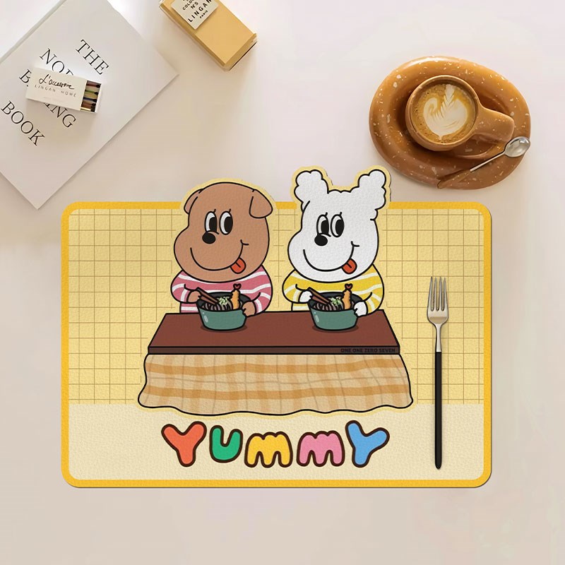 卡通餐垫餐桌隔热垫防烫耐高温碗垫盘垫锅垫防水防油免洗餐桌杯垫