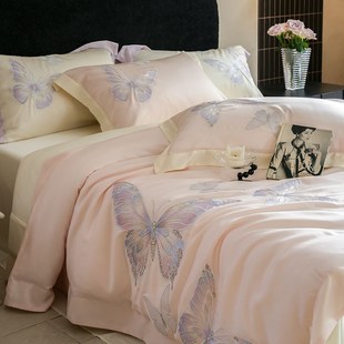 床上用 轻奢高级莱赛尔兰精天丝四件套被套床单凉感丝P滑裸睡夏季