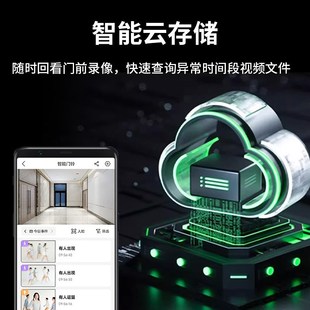 必联防盗可视门铃电子猫眼手机监控智能入户看门口摄像.头家用无