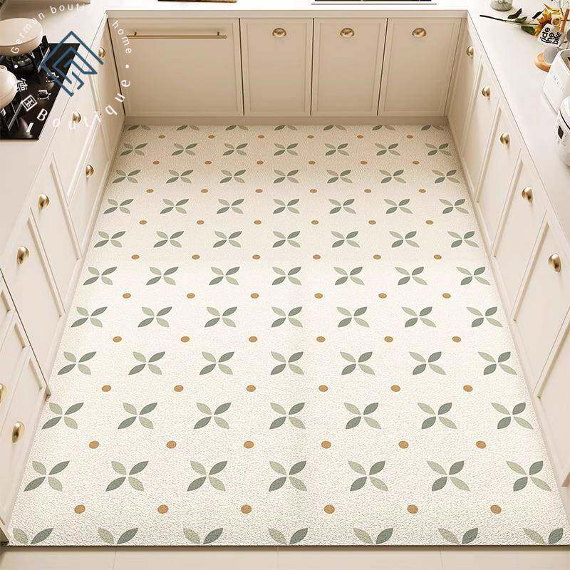 德国高端厨房地垫防水防油pvc可擦免洗家用皮革地毯门厅防滑脚垫