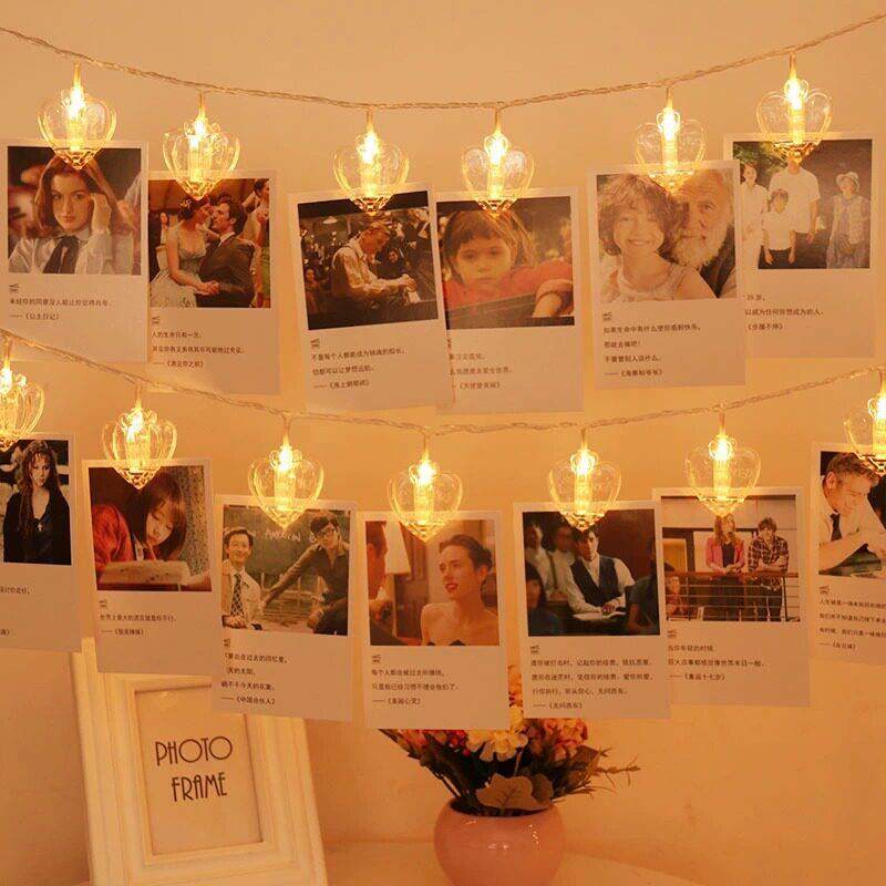 LED彩色照片夹子灯串求婚氛围灯房间装饰浪漫生日惊喜后备箱灯串