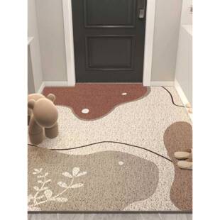 简约现代入户丝圈地垫进门地毯家用门口垫轻奢玄关脚垫防滑可裁剪