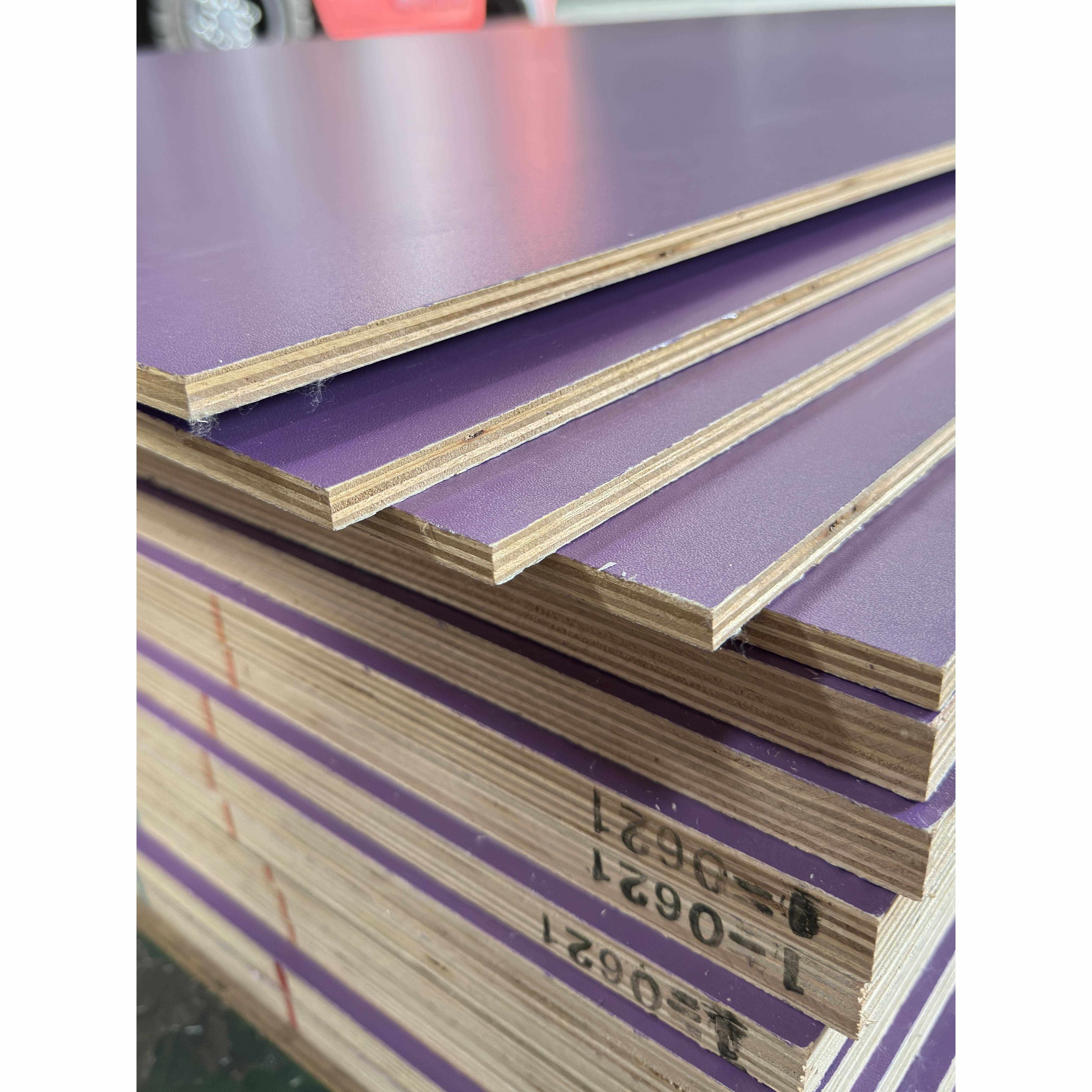 18mm全桉多层板单贴双贴背板紫色家具桌面三聚氰胺饰面板贴面板
