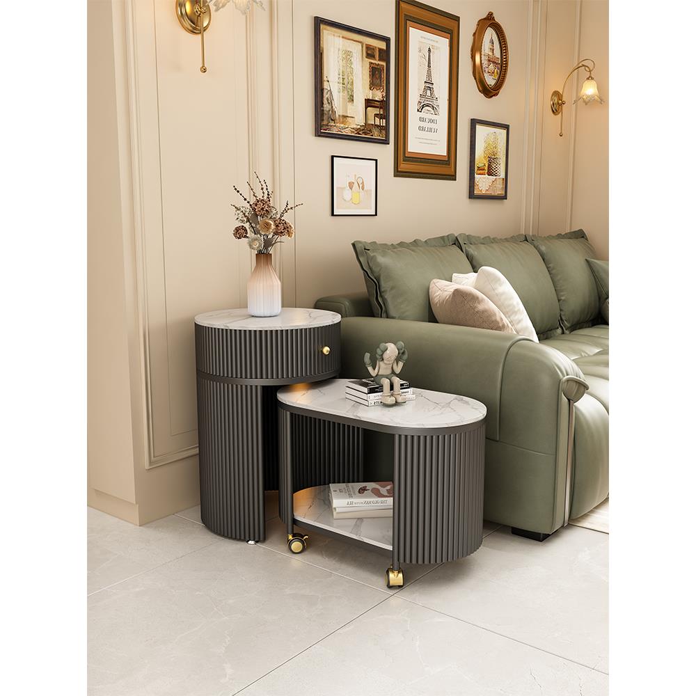 轻奢沙发边几边柜可移动伸缩简约现代角几高级感客厅茶几桌小户型