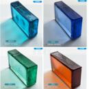 彩色实心玻璃砖订制 超白玻璃砖吧台隔断 网红双面冰晶热熔玻璃砖