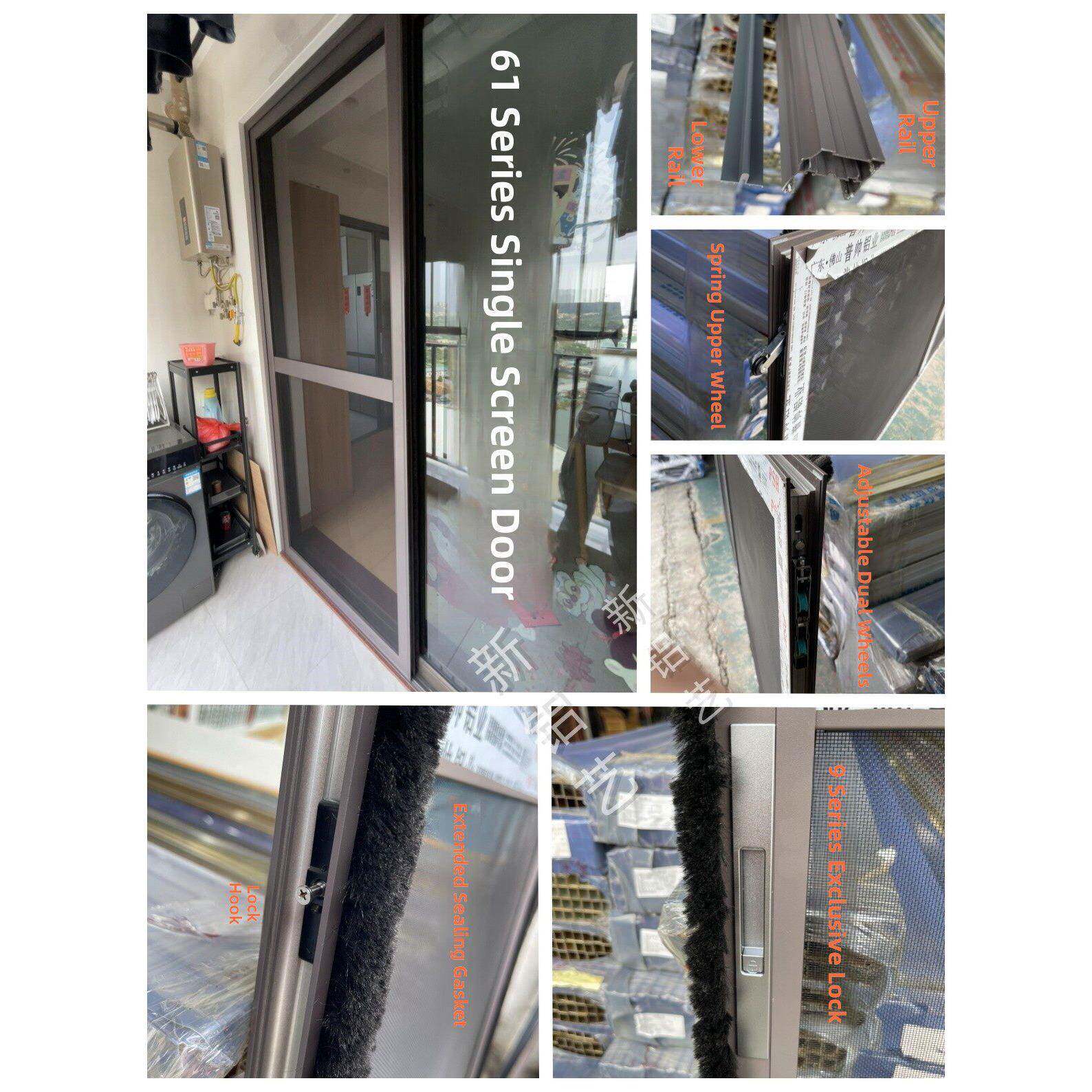 定制落地纱门金刚网纱门纱窗防蚊防鼠防盗推拉门铝合金砂门