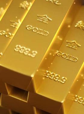 孟加拉赤金块金条沙金仿真摆件实心假金砖镀金样品不掉色送礼物品