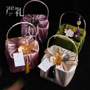 伴娘伴手礼女结婚礼盒空盒子高档实用礼物婚礼包装盒手提篮子袋子